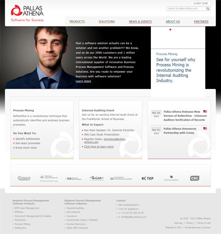 webdesign pallas athena homepage